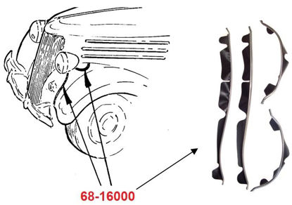 Picture of Front Fender Moldings, 68-16000