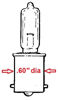 Picture of Bulb, Quartz Halogen, single contact, 12 Volt, B-13466-Q6