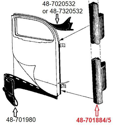 Picture of Door Hinge Seal, 48-701884/5