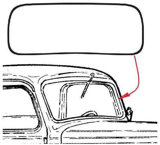 Picture of Windshield Seal, 1935-1936 Closed Car, 48-7003110