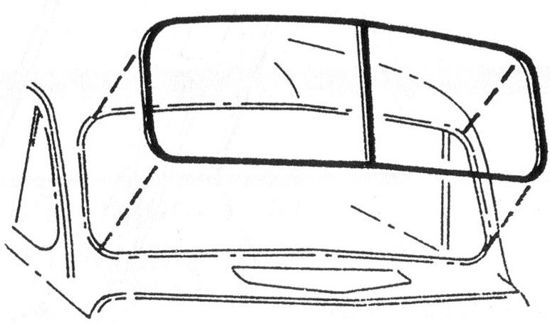 Picture of Windshield Seals, Closed Car, 1940, 01A-7003110-USA