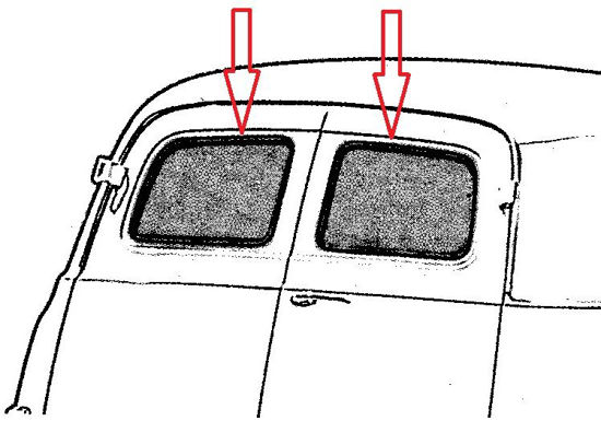Picture of Rear Window Seals, 1940-1947 Panel Truck, 01C-7842084