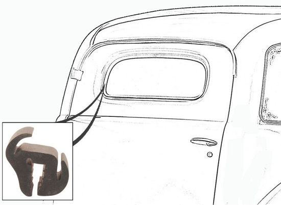 Picture of Rear Window Seal, 1942-1948 Commercial, 21A-7842084