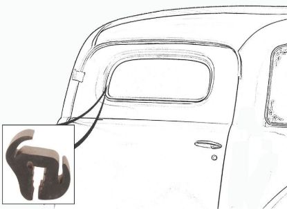 Picture of Rear Window Seal, 1942-1948 Sedan Delivery, 21A-7842084