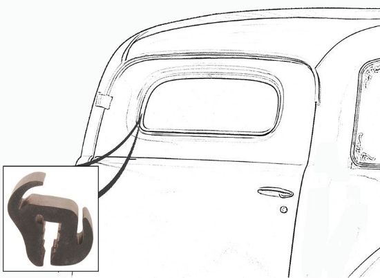Picture of Rear Window Seal, 1942-1948 Sedan Delivery, 21A-7842084