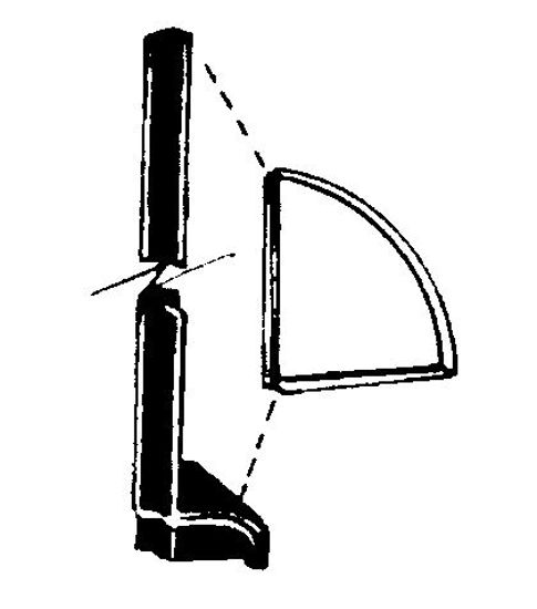 Picture of Quarter Window Front Edge Seals - Convertible, 21A-7630106-PR