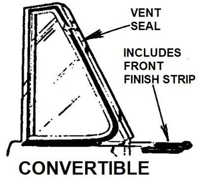 Picture of Vent Window Seals, Convertible, 01A-6621448/9