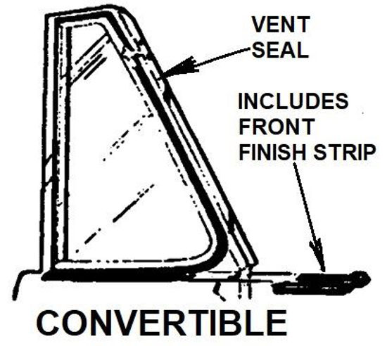 Picture of Vent Window Seals, Convertible, 01A-6621448/9