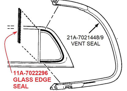 Picture of Vent Window Glass Edge Seals, 11A-7022296