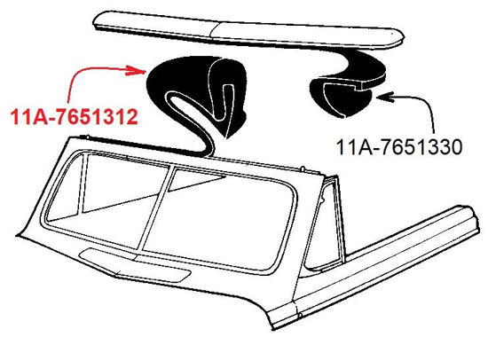 Picture of Convertible Header Seal, Lower, 11A-7651312