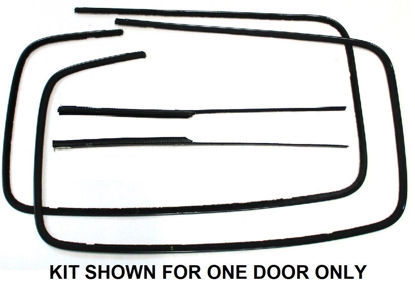 Picture of Rear Door Window Channel Kit, Fordor Sedan, Stainless Bead, 1941-1942, 11A-56791-SS