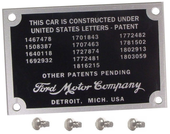 Picture of Patent Plate, 1932-1934, B-14001
