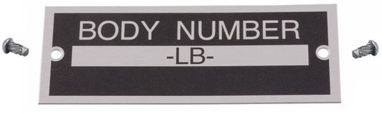 Picture of Body Number Plate, 1933-1934, 40-14002