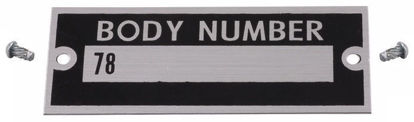 Picture of Body Number Plate, 1937, 78-14002