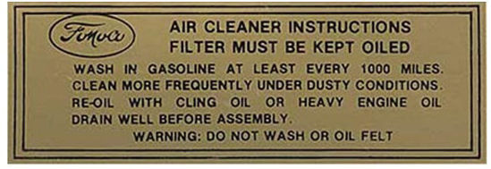 Picture of Air Cleaner Decal, 1946-1948, DF739