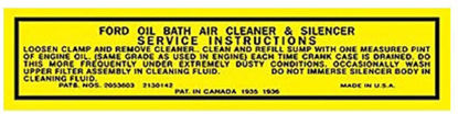 Picture of Air Cleaner Decal, 1942-1948, DF28