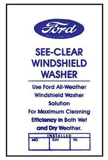 Picture of Windshield Washer Bottle Bracket Decal, 1946-1948, DF685