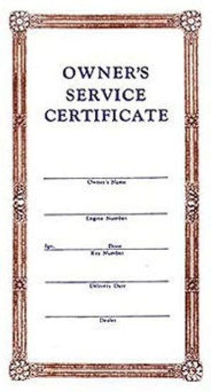Picture of Service Certificate, 1939-1941, DF34