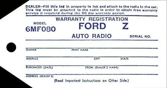 Picture of Radio Tag, 1946-1948, DF22