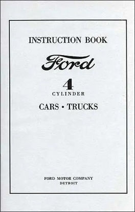 Picture of Instruction Book Ford 4 Cylinder Cars & Trucks, 1932-1934, VB18