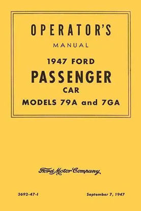 Picture of Operator's Manual, 1947, VB47