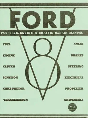 Picture of 1932-1936 Engine & Chassis Repair Manual, VB13