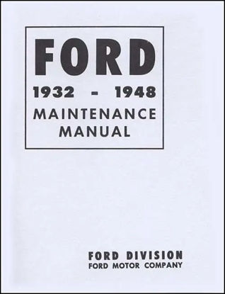 Picture of Ford Maintenance Manual, 1932-1948, VB9