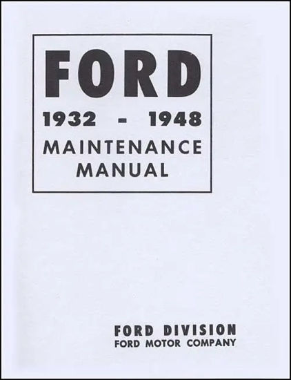 Picture of Ford Maintenance Manual, 1932-1948, VB9
