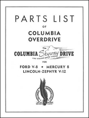Picture of Columbia Rear Axle Parts List, 1941-1948, VB95