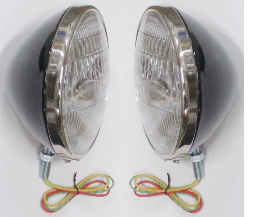 6 Volt, 1 Bulb, Headlight Assembly, 46130001S. Joe's Antique Auto Parts