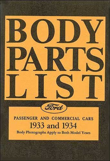 Picture of Chassis & Body Parts Book, 1933-1934, VB33