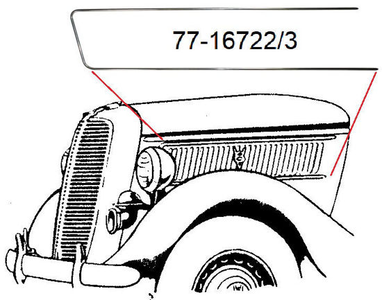 Picture of Hood Side Moldings, 1937, 77-16722/3
