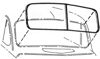 Picture of Windshield Seals, Closed Car, 1940, 01A-7003110/11