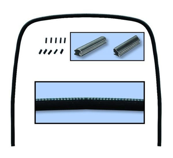 Picture of Back Roll-Down Window Channel Kit with Stainless Bead,  1935-1936, 48-46108 -SS