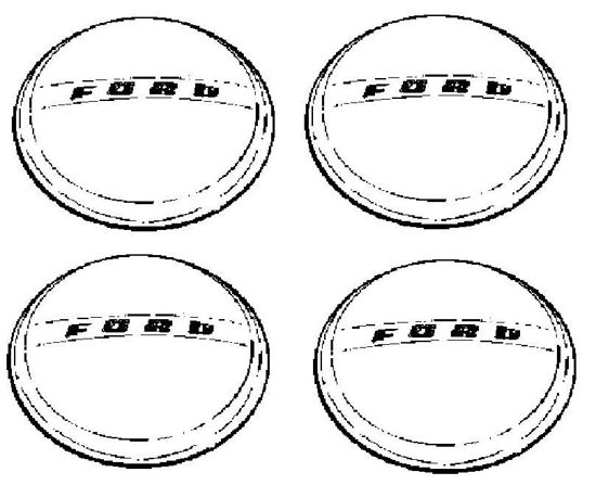 Picture of 1947-1948 Hub Cap Set,  6A-1130 -Set