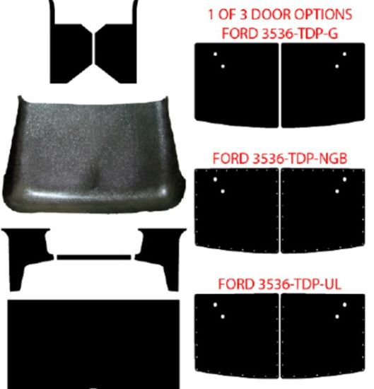 Picture of Upholstery Kit, ABS, Black, 1935-36 Pickup, FORD-3536-TIF